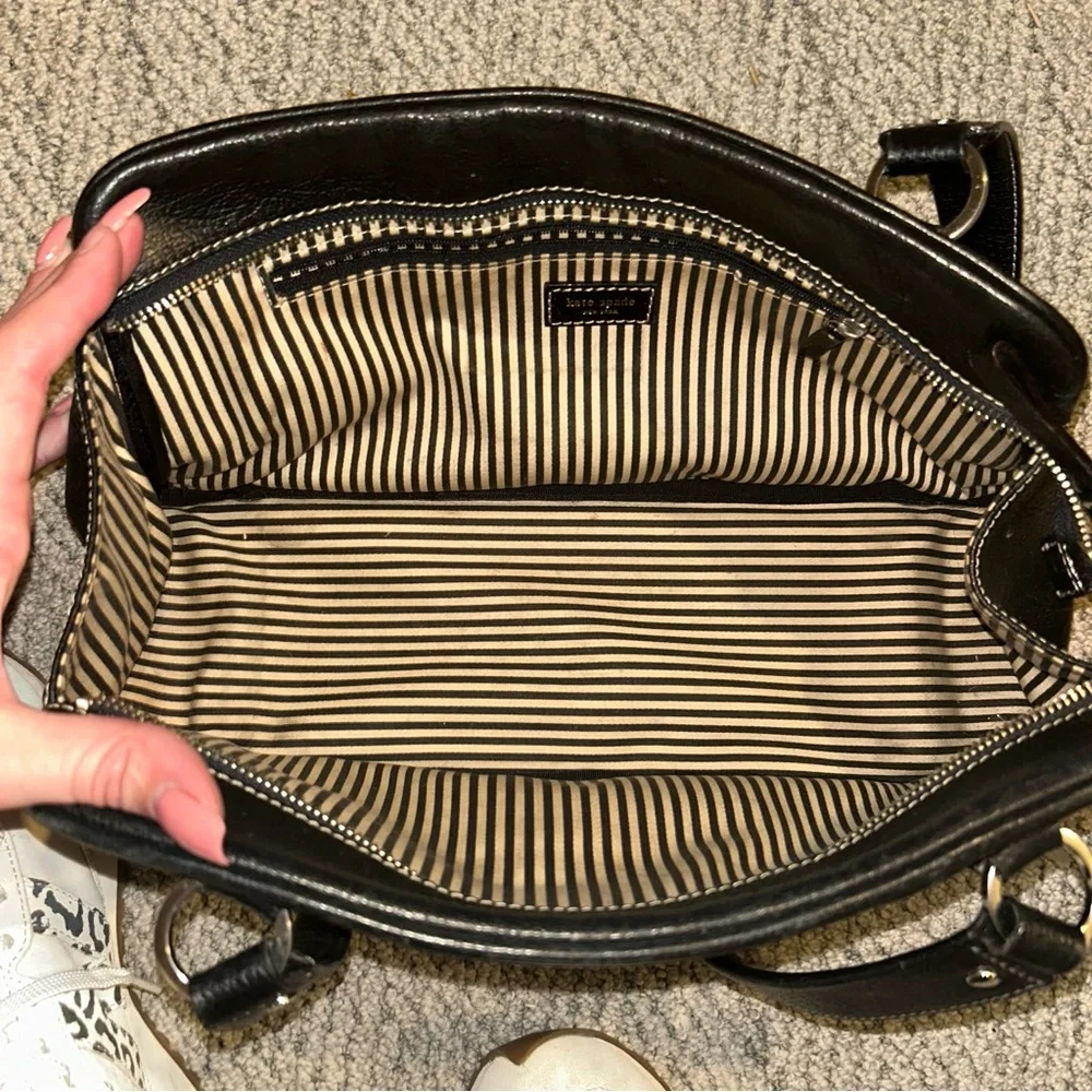 kate spade vtg Black Leather Shoulder Bag - Picture 4 of 5